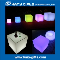 50cm Color Changing LED Cube Chair Illumination Led Cube Seat Lighting 